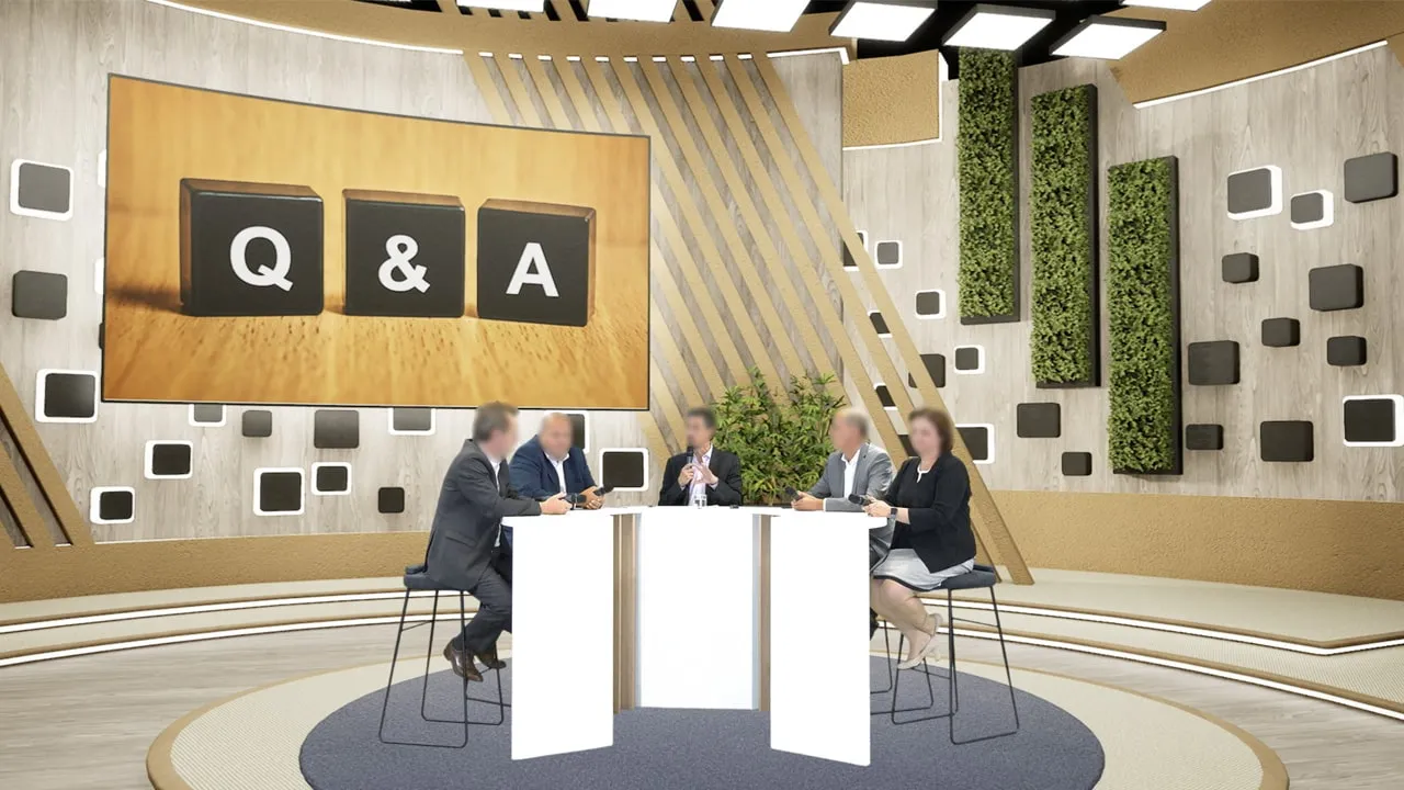 Décor virtuel industriel conçu pour un séminaire international